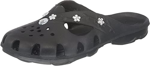 Fashy Brigthon Damen Ultraleicht-Pantolette 7621 20 Damen Clogs & Pantoletten, Schwarz (schwarz 20), EU 39