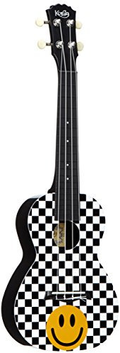 Korala PUC-30-014 Concert Ukulele gelb smiley checkers