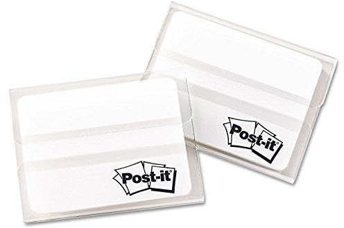 Post-it Tabs Durable File Tabs, 2 x 1 1/2, White, 50/Pack