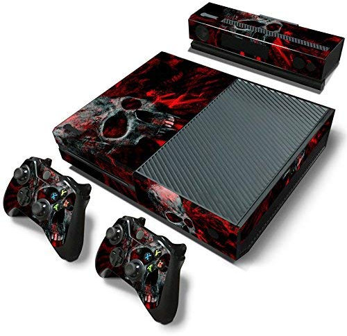 Mcbazel Autocollants de Décoration en Vinyle pour Xbox One Originale - Crâne Rouge (Non Compatible avec Xbox One S/X)