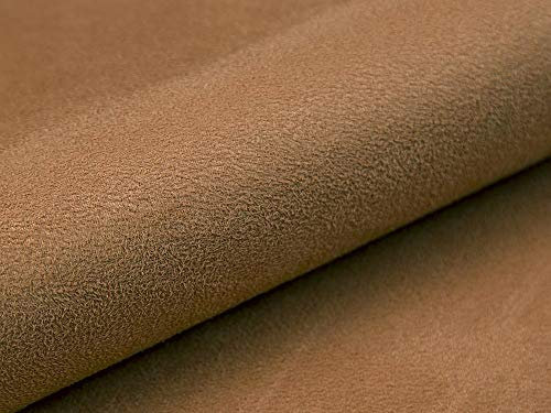 10 Meter Polsterstoff Meterware Alcala 43 Hellbraun Wildleder-Imitat Velours