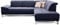 Cavadore Ecksofa Carly mit Federkern, L-Form Sofa mit Kopfteilfunktion und Sitztiefenfunktion im Design, 273 x 81 x 234, Webstoff blau