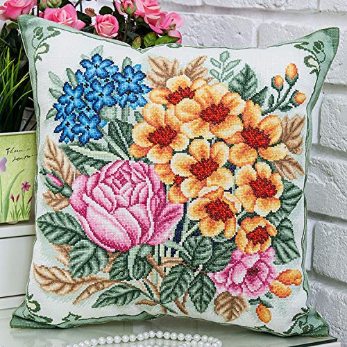 PANNA PD-1695 Kreuzstichset Kissen, Mehrfarbig, 40.5x40.5cm