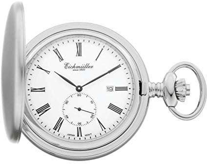 Eichmüller Since 1950 Taschenuhr Quarzwerk Kleine Sekunde Datum incl. Kette 8211-02