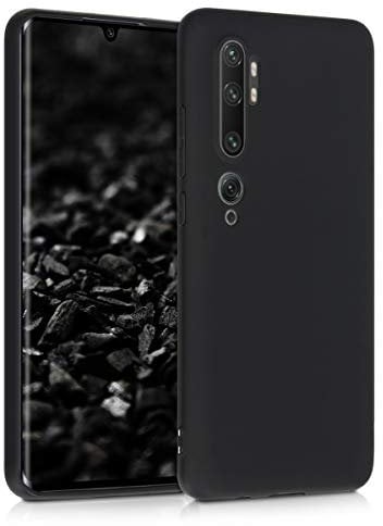 kwmobile Housse Compatible avec Xiaomi Mi Note 10 / Note 10 Pro Coque - Housse de téléphone en TPU avec Protection Appareil Photo - Noir Mat