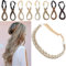 SEGO Extensions Haarband geflochtene Braids Haar Haarverlängerung verstellbare Stirnband elastische Stretch Haarteil Beauty-Accessoire für Frauen Sandy Blonde & Blond Bleichen S-1.5cm（0.6) -27g