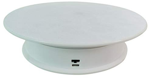 NA/ Marginf 2 Speeds Electric Cake Turntable Display Stand Noiseless Rotating Table Watch Jewelry