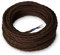 Amarcords - Cable de tela color MARRÓN, trenzado, seda, 10 metros, con 2 conductores 2x0,75 - Hilo eléctrico textil de color estilo clásico para lámparas bricolaje y iluminación vintage.