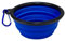 Arquivet Comedero y Bebedero Plegable de Paseo para Perros y Gatos - Comedero de Silicona para Mascotas - Color Azul - Comedero de Viaje para Perros y Gatos - 13 x 5cm