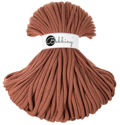 Bobbiny Makramee-Schnur, geflochten, Jumbo, 9 mm (Terrakotta), 100 m