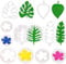 Lot de 7 Emporte Pièces en Forme de Feuille et Fleur Tropicale pour Pâte à Sucre, Bonbons, Décoration de Gâteaux