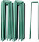 50 pcs Weed Membrane Pegs Artificial Grass Pins, Garden Pegs Stakes Staples Securing Lawn U Shaped Nail Pins, Metal Ground Pegs Fake Grass Pegs for Netting Fabric Groundsheet, Green Paint