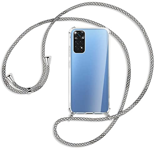 mtb more energy® Handykette kompatibel mit Xiaomi Redmi Note 11, Note 11S (6.43'') - Fancy Fishnet - Smartphone Hülle zum Umhängen - Anti Shock Full TPU Case