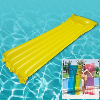 Ruilogod Jaune Confortable Lilo piscine gonflable flottant matelas