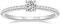 Titaniumcentral Vorsteckring Damen Eternity Ringe Schmal Rund Zirkonia Verlobungsringe Eheringe Versprechen Ring (Silber,53 (16.9)