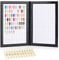 BNG Nail Display Book 180 Colors Nail Art Colour Chart, Professional Gel Polish Nail Display Card with 240 Pcs False Nails Tips For Salon Nail Art Showing, Black Leather Book Nail Color Display