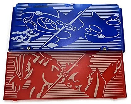 New Replacement Front Back Faceplate Plates Upper & Lower Panel Battery Housing Shell Case Cover for New 3DS Game Console 2015 - Clear Red Blue