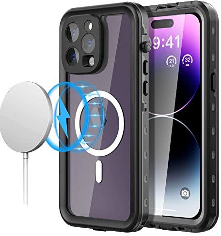 AICase für iPhone 14 Pro Wasserdicht Hülle mit MagSafe Unterstützung, (6.1) 360 Grad Schutz Outdoor Rundumschutz IP68 zertifizierter Ganzkörperschutz,Unterwasserschutzhülle für iPhone 14 Pro
