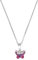 Amor Kette mit Anhänger 925 Sterling Silber Mädchen Kinder Sets, mit Preciosa, 35+3 cm, Silber, Schmetterling, Kommt in Schmuck Geschenk Box, 2021573