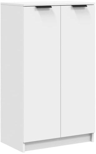 vidaXL Schuhschrank Schuhablage Schuhregal Schuhständer Schuhaufbewahrung Schuhorganizer Schuhkommode Weiß 59x35x100cm Holzwerkstoff