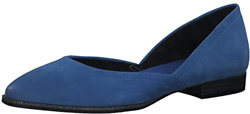 MARCO TOZZI Damen Ballerinas, Keilabsatz, weiches FEEL ME Fußbett , aus hochwertigem Leder, ideal für Business und Freizeit