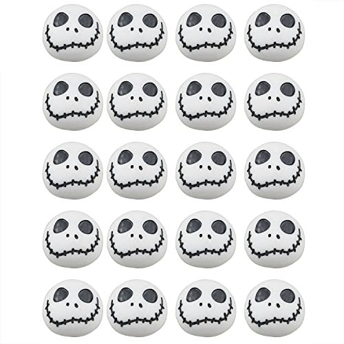 Ghost Slime Bead CHENJIN 20PCS Halloween Decorations Glue on Ghost Slime Beads with Flatback for Scrapbooking Hair Clip Phone Case DIY Crafts, Ghost Resin Charm
