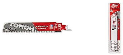 Milwaukee 48005201 (1) 150 x 7 mm The Torch HM weiß 6 & Säbelsägeblatt The Torch, 230/2,5mm, 5er-Pack, Metall, Weiß