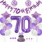 Kiwochy Lila 70 Geburtstag Deko Mädchen 70 Geburtstag Dekoration Lila Tortendeko Geburtstagsdeko 70 jahre Luftballons Nummer 70 Folienballon 70. Geburtstag Party Deko 70 jahre Geburtstag Deko Ballon