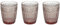 Tognana Claire, Set 3 bicchieri 300 cc, vetro, Rosa