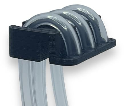 Generisch Schlauchhalter für Dosieranlage 3-Fach Dosierschlauch Luftschlauch Aquarium (Glasstärke Aquarium: 8mm)