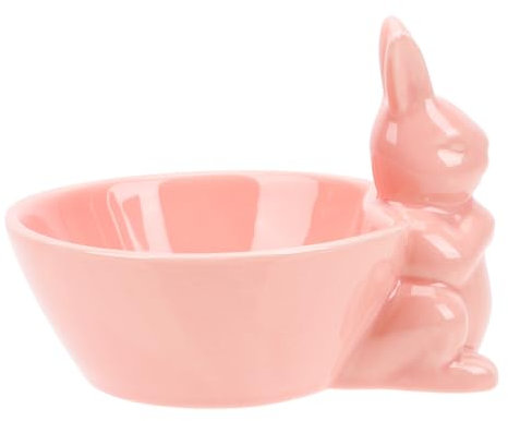 ABOOFAN Easter Rabbit Bowl Ceramic Easter Bunny Bowl Rabbit Shape Dish Easter Porcelain Plate