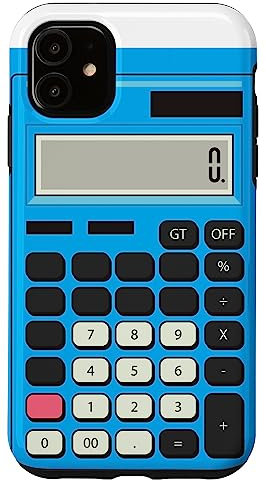 Funny Vintage Retro Blue Calculator Case for iPhone 11