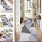 SUCERU Teppich Läufer Flur Modern rutschfest Weich Teppichläufer 60X240CM Küchenteppich Grau Violett Waschbar Läufer für Büro Wohnzimmer Schlafzimmer Teppich Anpassbar Teppichläufer