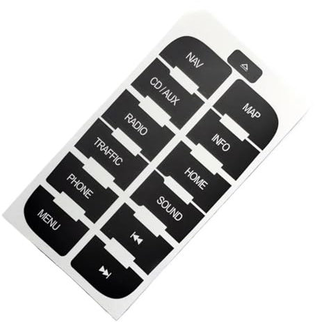 ZHjLut Compatible con Ford para S MAX MK1 para Galaxy MK3 para Mondeo MK4 2006-2015 Radio de navegación Reproductor de CD Panel climático Etiqueta de reparación de Botones (Color : CD Radio Sticker)