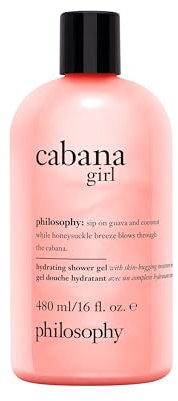 philosophy cabana girl hydrating shower gel, 480ml, bubble bath, body wash