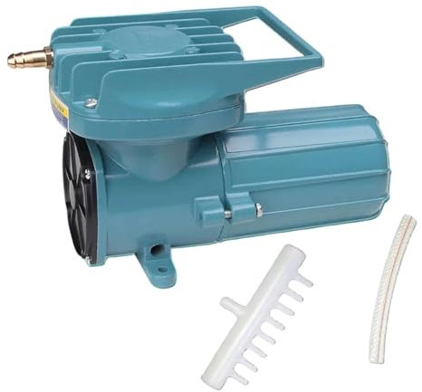 DC 12V Aquarium Air Pump, Metal Pond Aerator, Multipurpose Portable, Tool, Tank Air Pump, Air Pump, 12V 60W, 220x110x136mm