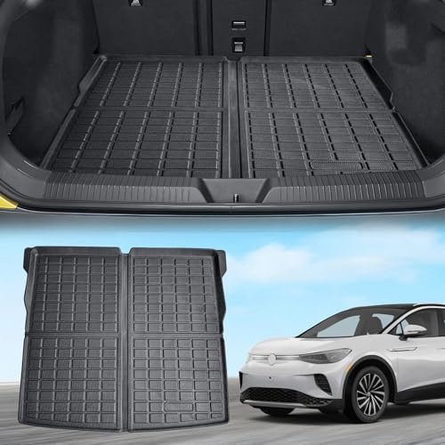 ECOZEN Kompatible VW ID.4 Kofferraumwanne, 2021-2025 Obere Kofferraummatte, Anti-Rutsch-Gepäckmatte, TPE Material, für 2021-2025 VW ID.4 Zubehör