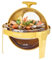 Roomark 5,7L Buffet Chafing Dish Set, Réchauffeur de Buffet Rond, Serveur de Buffet, Cadre épais, pour Buffet, fêtes Traiteur, Mariages, Or