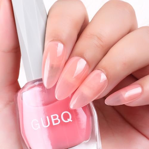 DouborQ Pink Nude Nail Polish Long-lasting Jelly Nail Art Varnish (45)