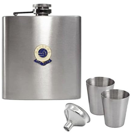 Football 6oz Hip Flask Gift Set Rangers