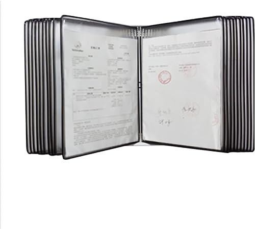 IUBGFTO Magnetischer wandmontierter Flip-Aktenhalter, Schreibtisch-Referenzsystem-Rack, 20 doppelseitige Panels, A4-Display, Mehrfarbig (F)