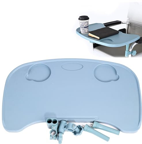 Tablette pour Fauteuil Roulant, Table Détachable pour Fauteuil Roulant avec Porte Gobelet en Plastique ABS Robuste, Accessoires De Table pour Adultes, Personnes Âgées A