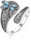 Einstellbare Labortürkis Libelle Ring für Männer Damen 925 Sterling Silber Oxidation Antike Blumenschmuck Sonnenblume Löffel Ringe Inspirational Band Ring
