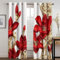 IKDZCM Verdunkelungsvorhänge, goldenes rotes Blumenmuster, Moderne lichtfilternde Vorhänge, Blumenmotiv, dekorative 2 Paneele für Schlafzimmer BxH/2x125x150cm vorhänge