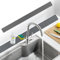 JAONLD Silicone Sink Faucet Mat Narrow Kitchen Sink Splash 70 * 5cm Guard Draining Mat Around Tap Extended Drainer mat Sink Protector Mat for Kitchen, Bathroom, Living Room (Light Grey)