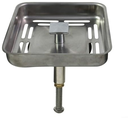 HOHOVYVY Tapón para fregadero, 79 mm, cuadrado, de acero inoxidable, escurridor