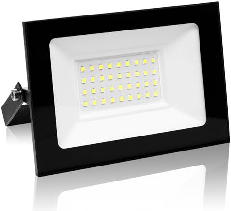 Dibaful 30W LED Strahler Außen | Scheinwerfer 3000K Warmweiß IP66 Wasserdicht Außenstrahler Fluter für Garten Sportplatz