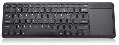 ZhenBaoTian 2.4G Touch Keyboard Trackpad with wireless touchpad keyboard and mouse Stainless Steel Ultra Slim for PC TV mac Laptop Windows business office Tablet 78 keys