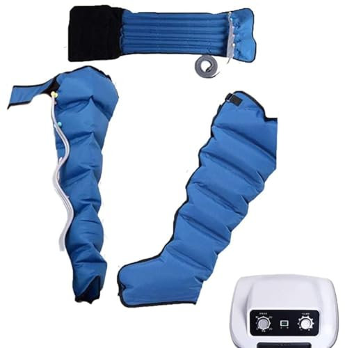 Instrument De Relaxation De La Jambe De La Taille Du Corps Entier, Compression D'Air Électrique À 6 Cavités Pour Le Massage De Pied De Drainage Lymphatique,Bleu