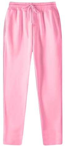 Yoga-Sweathose für Herren, elastische Taille, lockere Passform, Kordelzug, athletische Loungehose mit Taschen, rose, XL